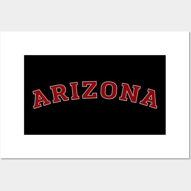 Arizona State Vintage Retro Typography Wall Art by twentysevendstudio